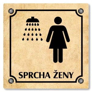 Sprcha ženy, 118x118mm, pergamen, Kansas